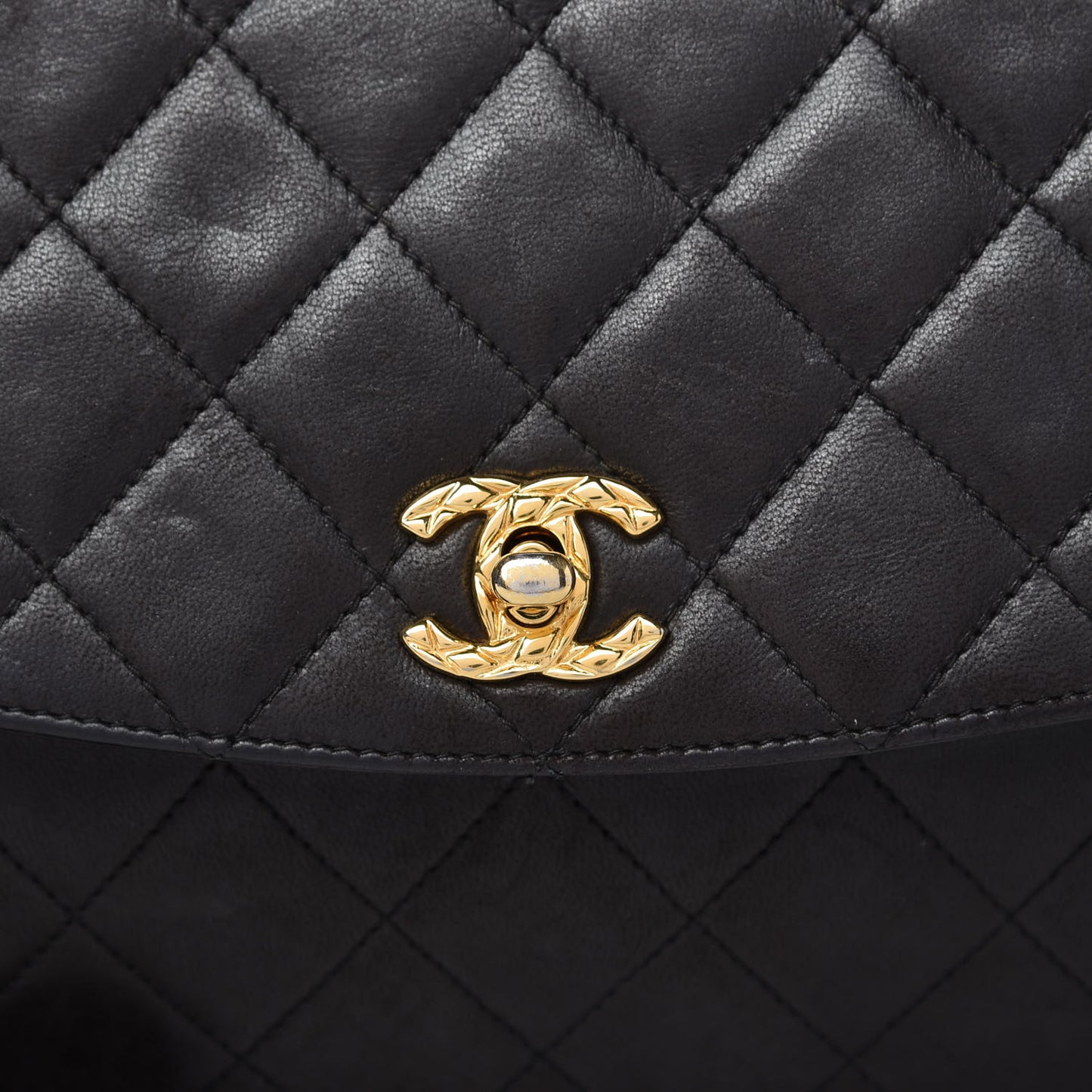 Lambskin Quilted Tassel Flap Camera Case Brown