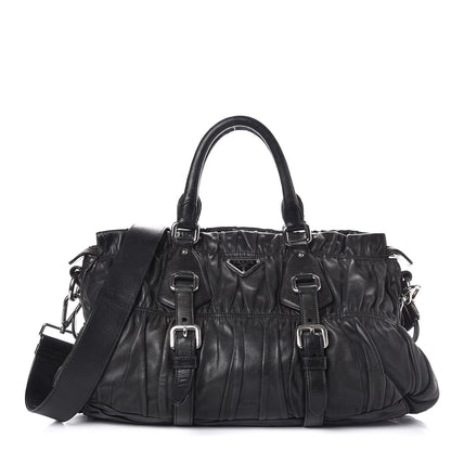 Prada Nappa Gaufre Shopping Satchel Black 1 of 20