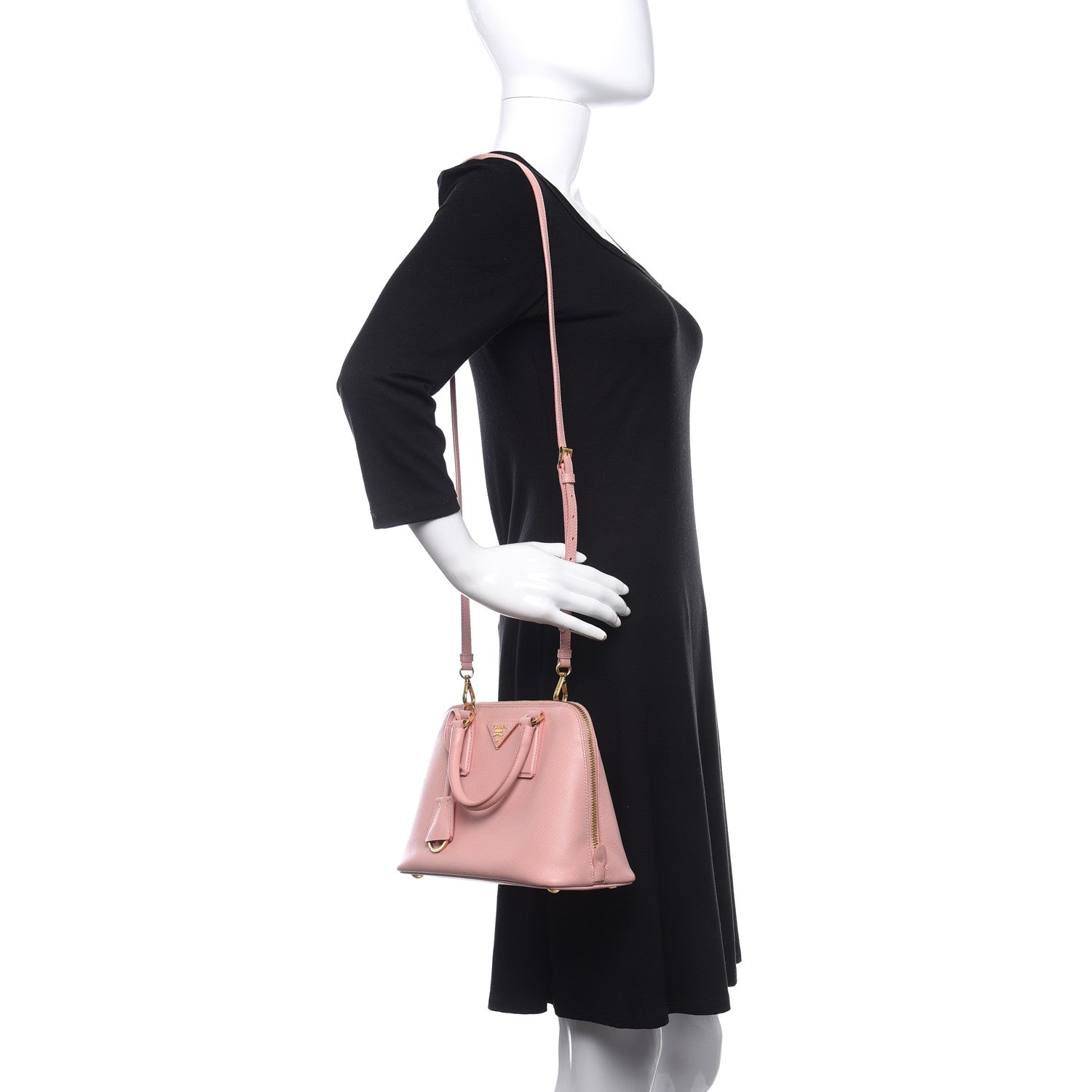 Prada Saffiano Lux Small Promenade Tote Orchidea 2 of 10