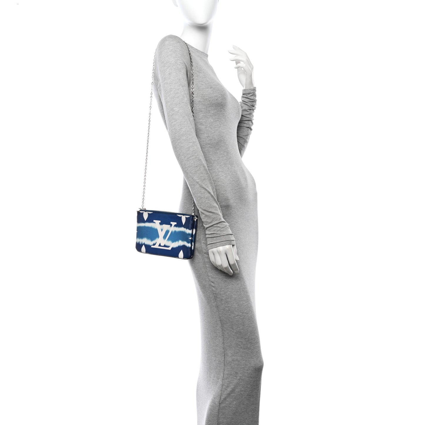 Monogram Giant Escale Double Zip Pochette Blue