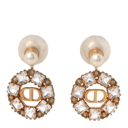 Christian Dior Pearl Crystal Dior Tribales Drop Earrings Gold 1 of 4