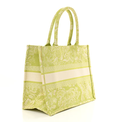Christian Dior Canvas Embroidered Medium Dioriviera Toile De Jouy Book Tote D-Lite Green 3 of 16