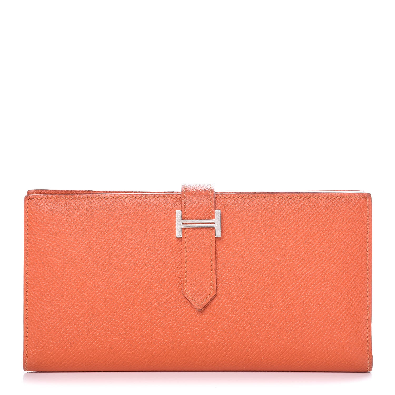 Hermes Epsom Bearn Gusset Wallet Feu 1 of 10