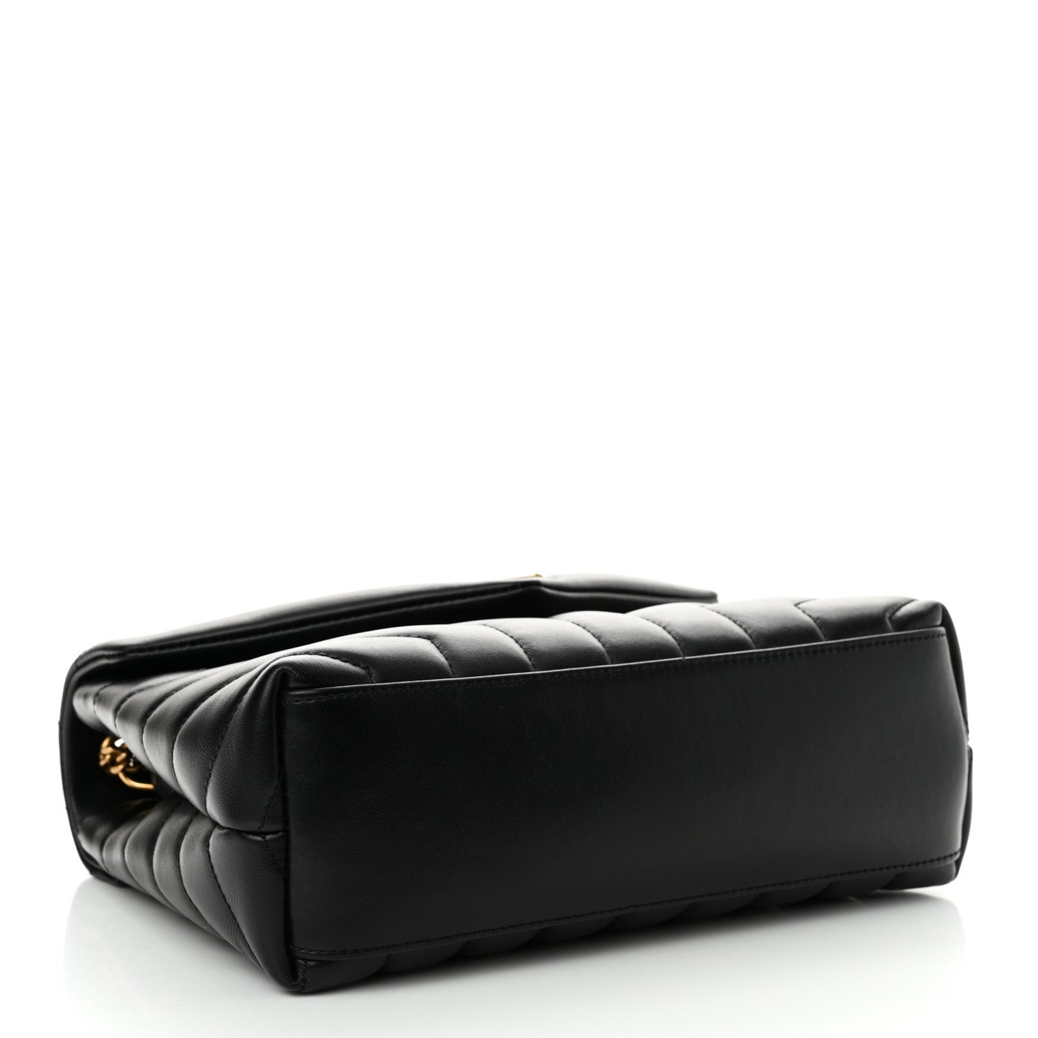 Saint Laurent Calfskin Y Quilted Monogram Small Loulou Chain Satchel Black 4 of 12