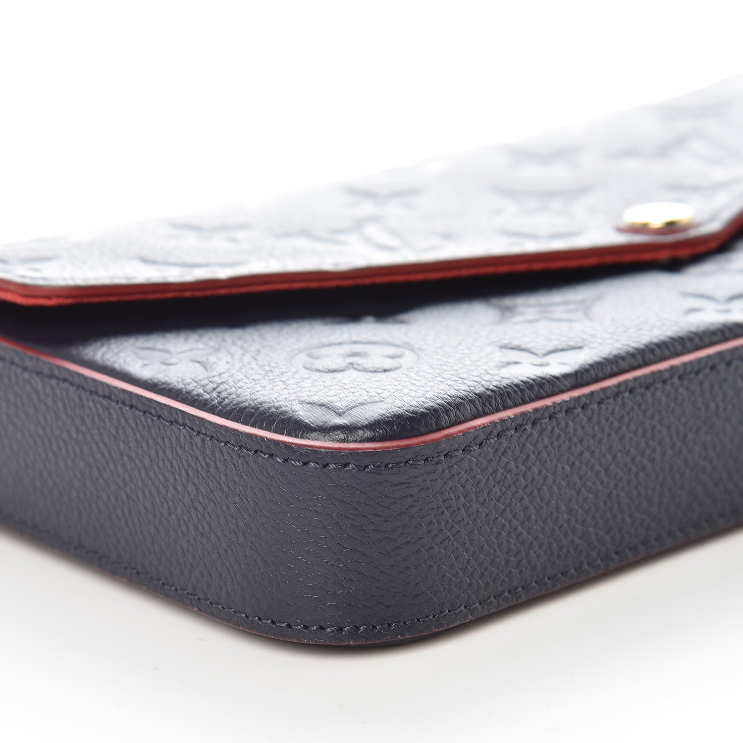 Louis Vuitton Empreinte Pochette Felicie Chain Wallet Marine Rouge 8 of 11