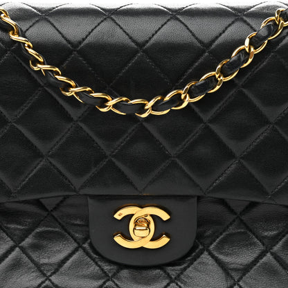 Chanel Lambskin Quilted Medium Double Flap Black 9 of 12