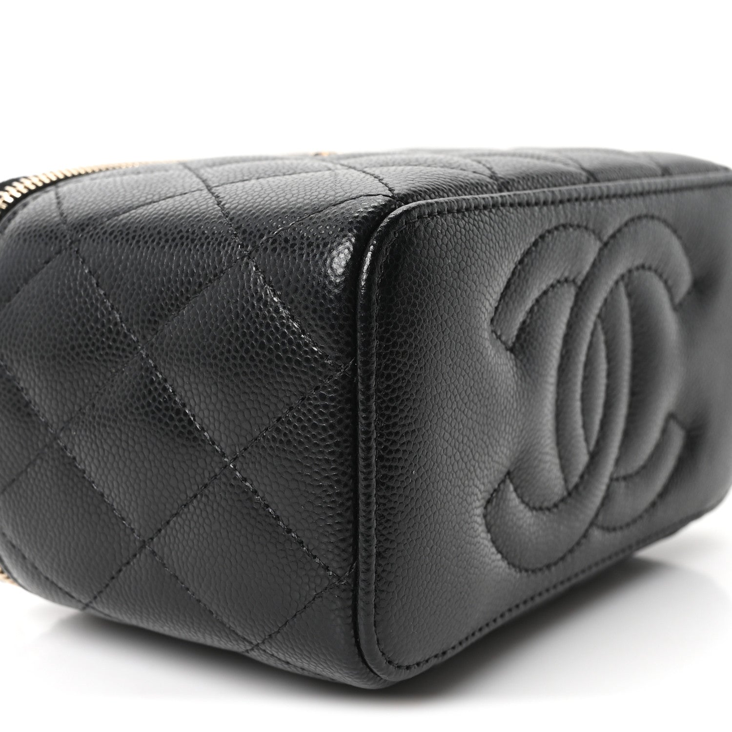 Chanel Caviar Quilted Small Vanity Case With Chain Black 9 of 11