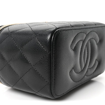 Chanel Caviar Quilted Small Vanity Case With Chain Black 9 of 11