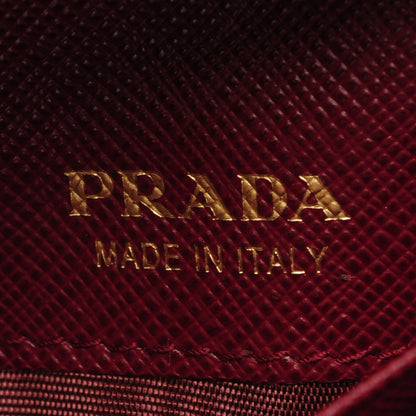 Prada Saffiano Metal Compact Wallet Cherry 6 of 7