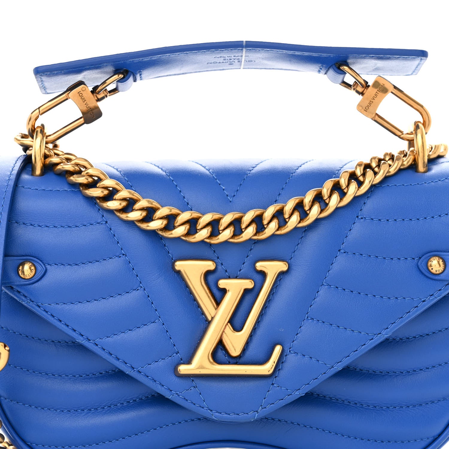Louis Vuitton Calfskin New Wave Chain PM Blue Neon 7 of 12