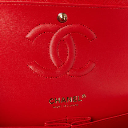 Chanel Caviar Quilted Medium Double Flap Red 6 of 13