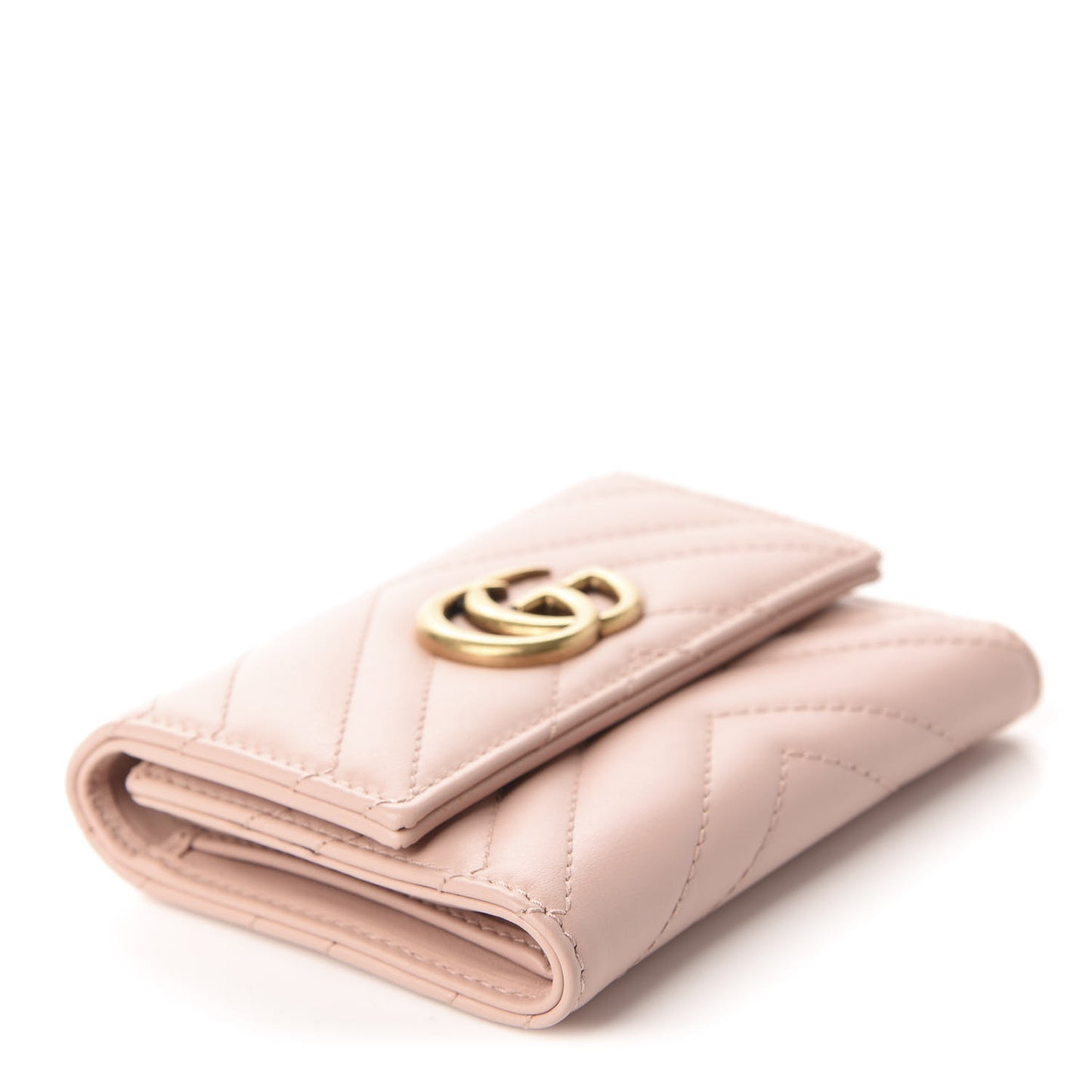 Calfskin Matelasse GG Marmont Wallet Perfect Pink