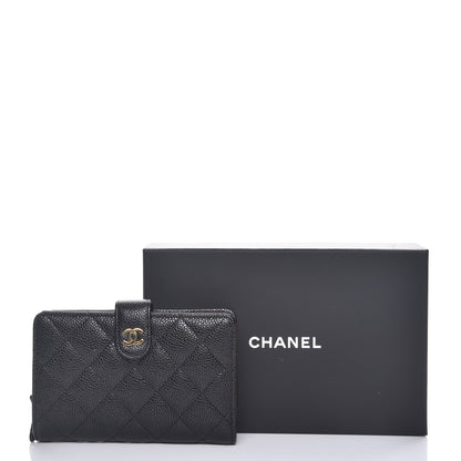 Chanel Caviar Quilted Zipped Pocket Wallet Black 9 of 9