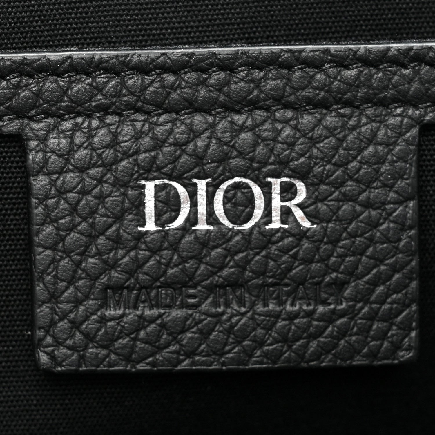 Christian Dior Oblique Jacquard Grained Calfskin Saddle Pouch With Strap Black 6 of 10