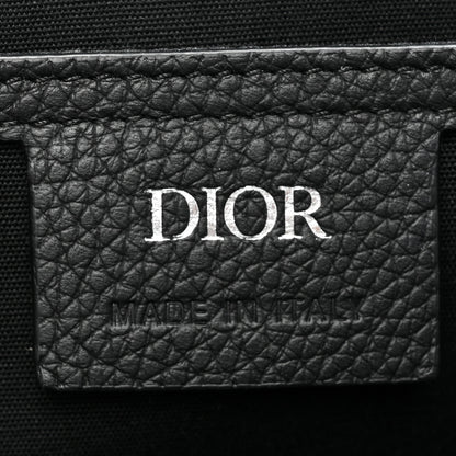 Christian Dior Oblique Jacquard Grained Calfskin Saddle Pouch With Strap Black 6 of 10