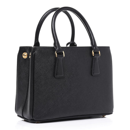 Prada Saffiano Lux Micro Galleria Shoulder Bag Black 4 of 19