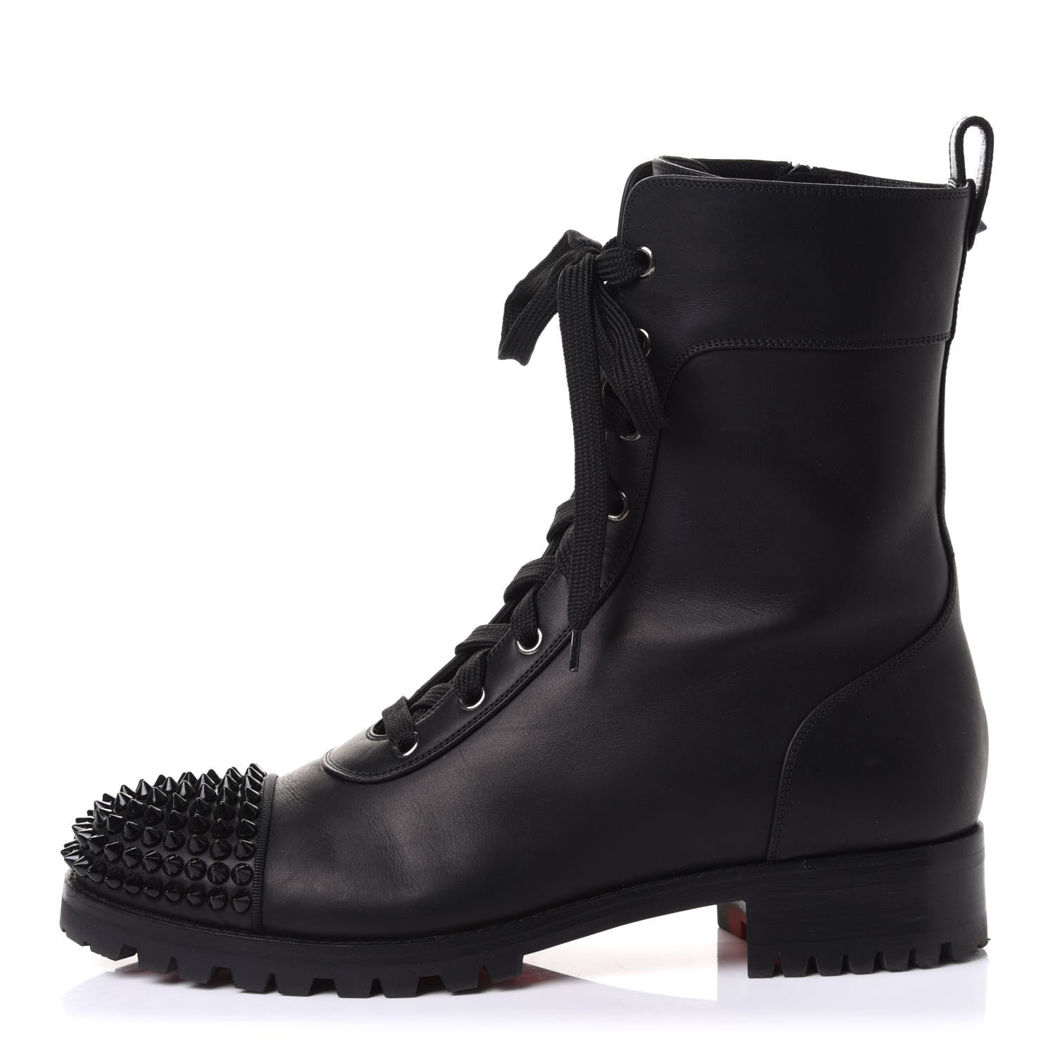 Christian Louboutin Calfskin Spikes TS Croc Flat Boots 40 Black 1 of 10
