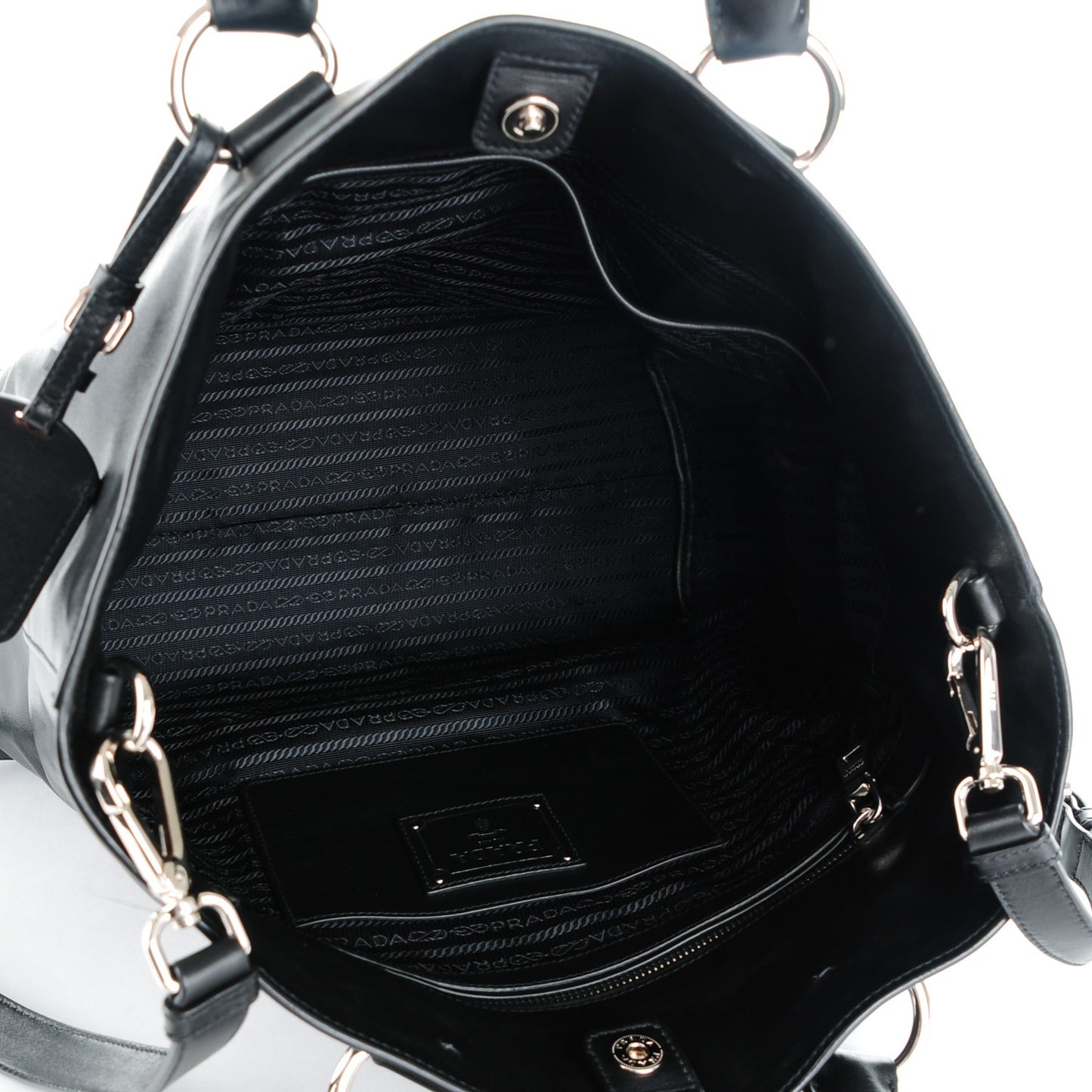 Soft Calf Shopping Tote Nero Black