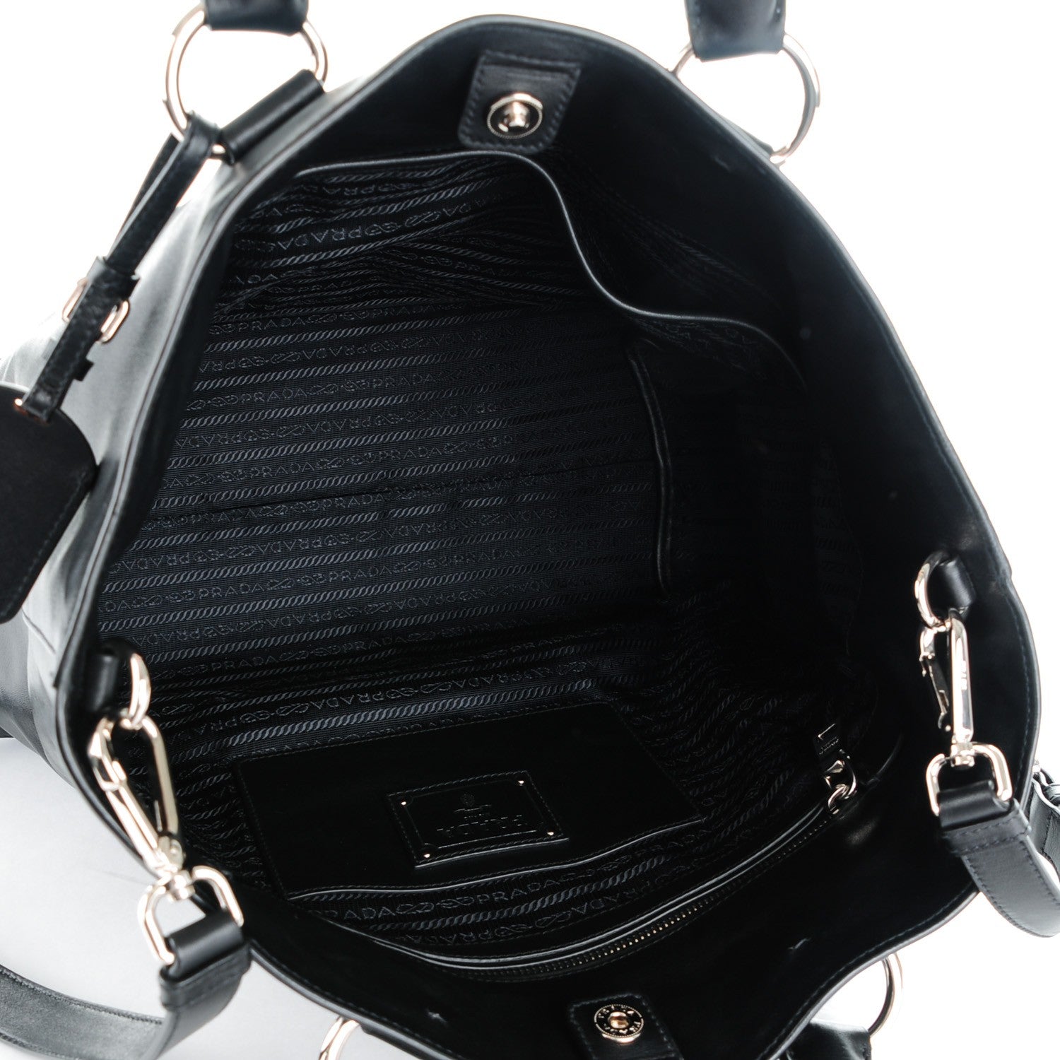 Prada Soft Calf Shopping Tote Nero Black 5 of 8