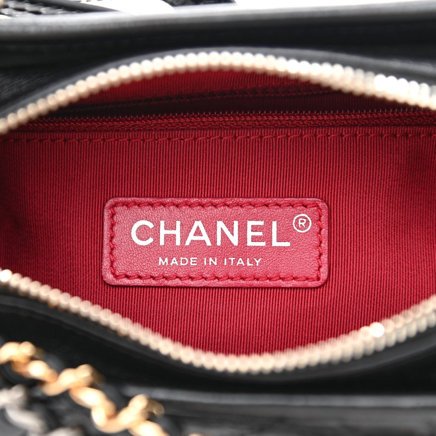 Aged Calfskin Quilted Small Gabrielle Hobo Black