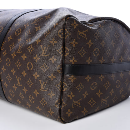 Louis Vuitton Monogram Macassar Keepall Bandouliere 55 8 of 13