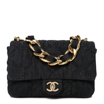 Chanel Denim Quilted Medium Funky Town Flap Black 1 of 12
