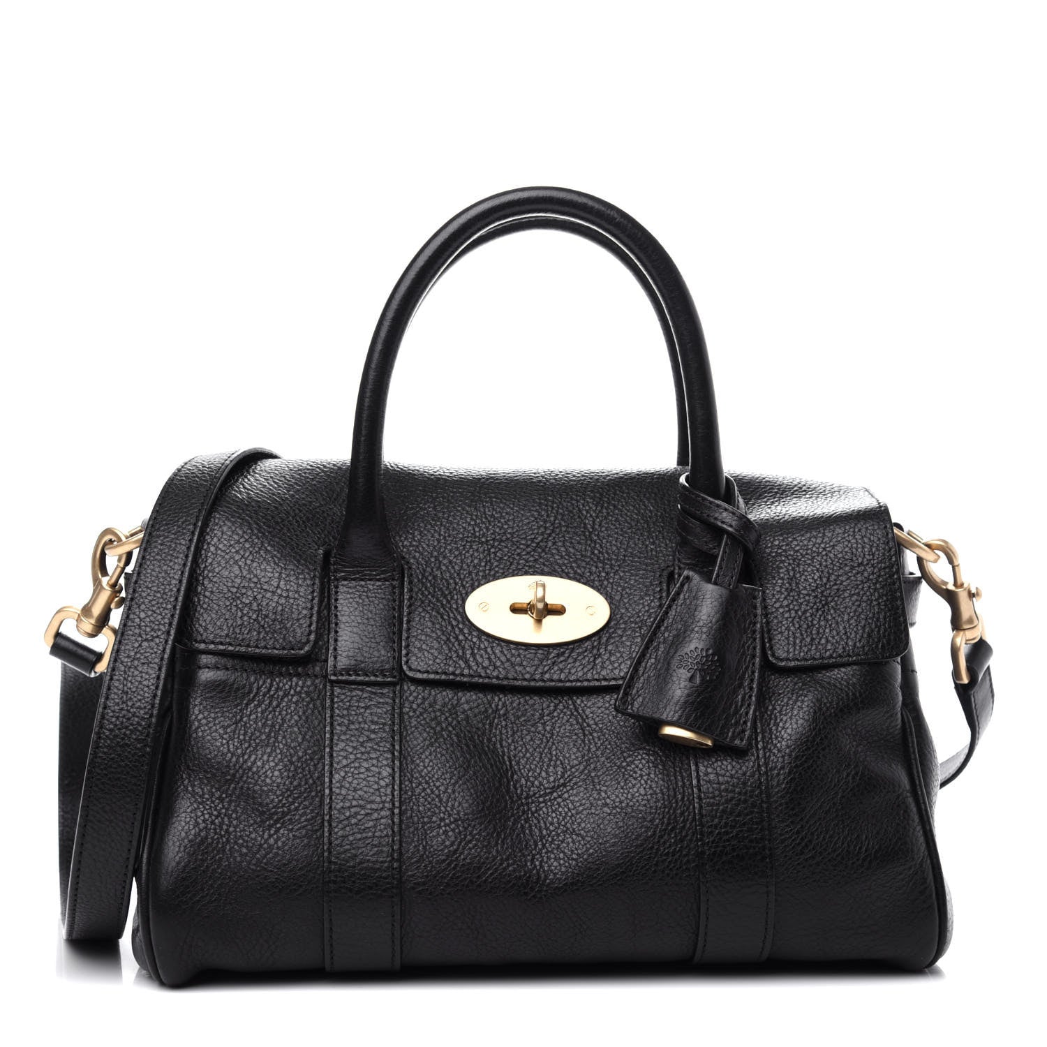 Mulberry Natural Leather Small Bayswater Black 1 of 10