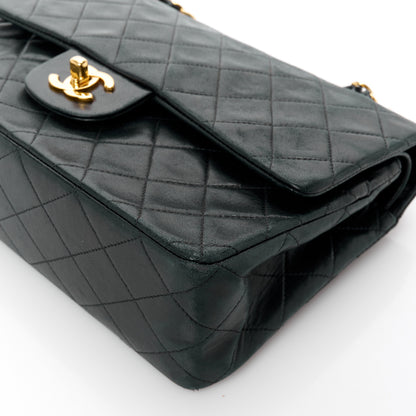 Chanel Lambskin Quilted Medium Double Flap Black 15 of 16