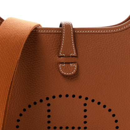 Hermes Taurillon Clemence Evelyne 23 Poche III Gold 14 of 21