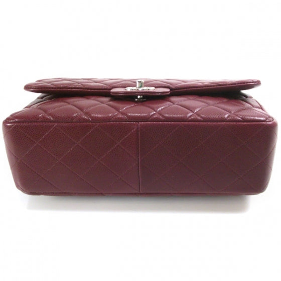 Chanel Caviar JUMBO Classic Flap Dark Red 4 of 10