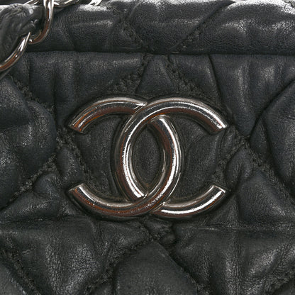 Chanel Calfskin Bubble Quilt Bowler Black 13 of 14