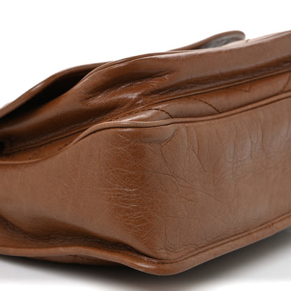Saint Laurent Crinkled Calfskin Matelasse Monogram Medium Niki Chain Satchel Light Caramel 9 of 11