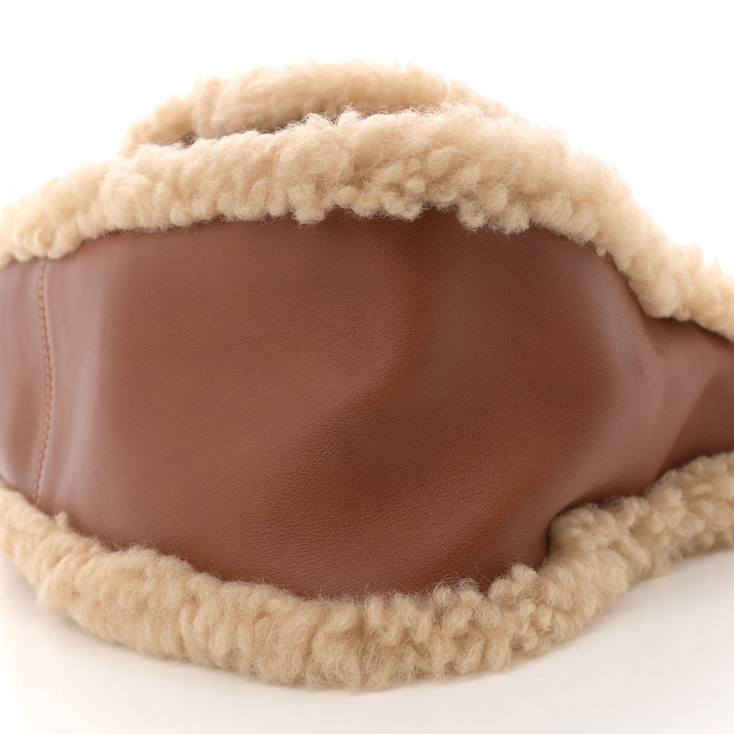 Chloe Calfskin Shearling Medium Marcie Satchel Tan 10 of 10