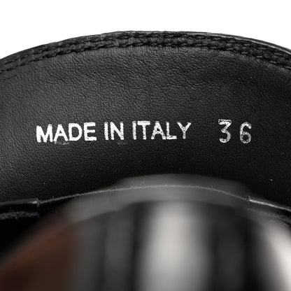 Prada Spazzolato Metal Triangle Logo 50mm Loafers 36 Black 7 of 9