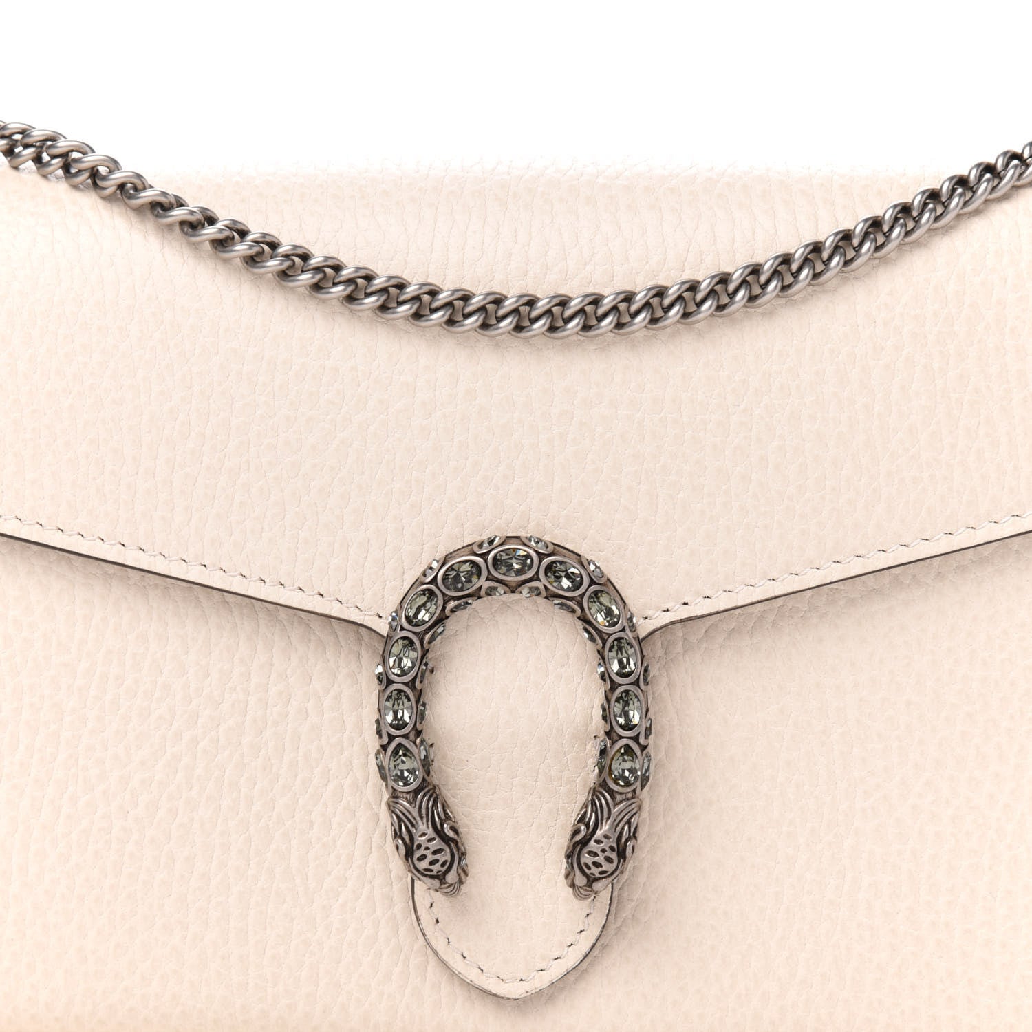 Gucci Dollar Calfskin Mini Dionysus Chain Wallet Mystic White 12 of 12
