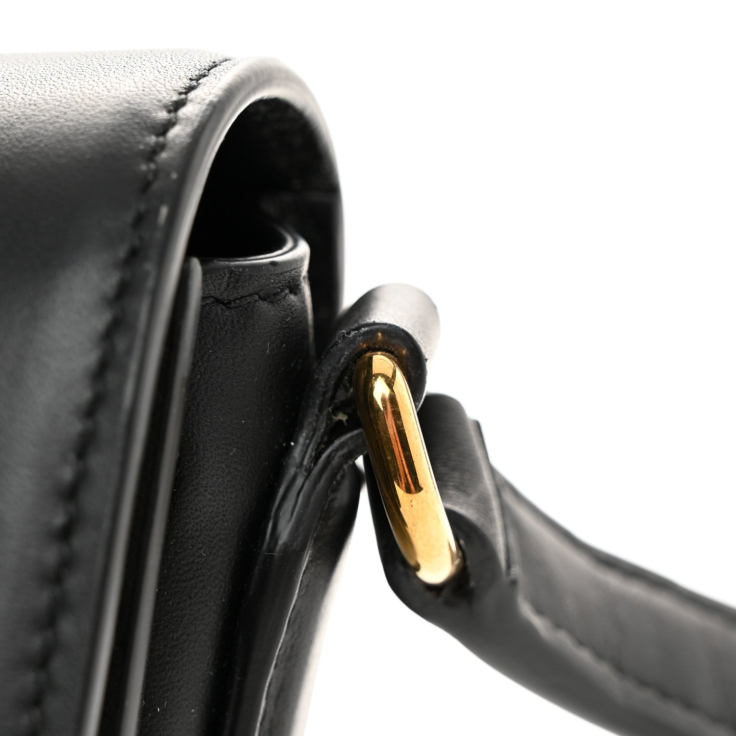 Salvatore Ferragamo Calfskin Small Trapezio Crossbody Black 10 of 10