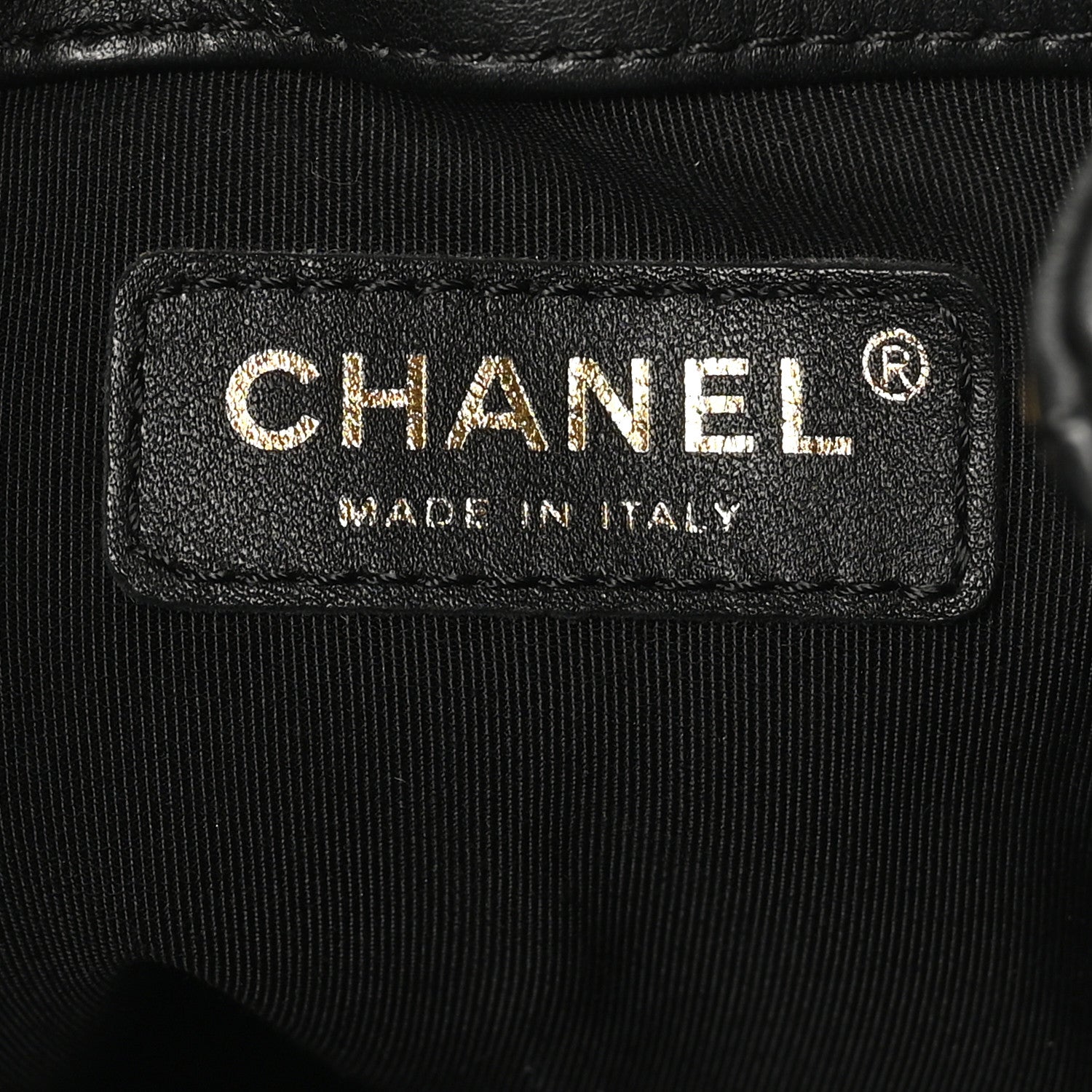 Chanel Lambskin Quilted Chain Drawstring Bag  Black 6 of 10