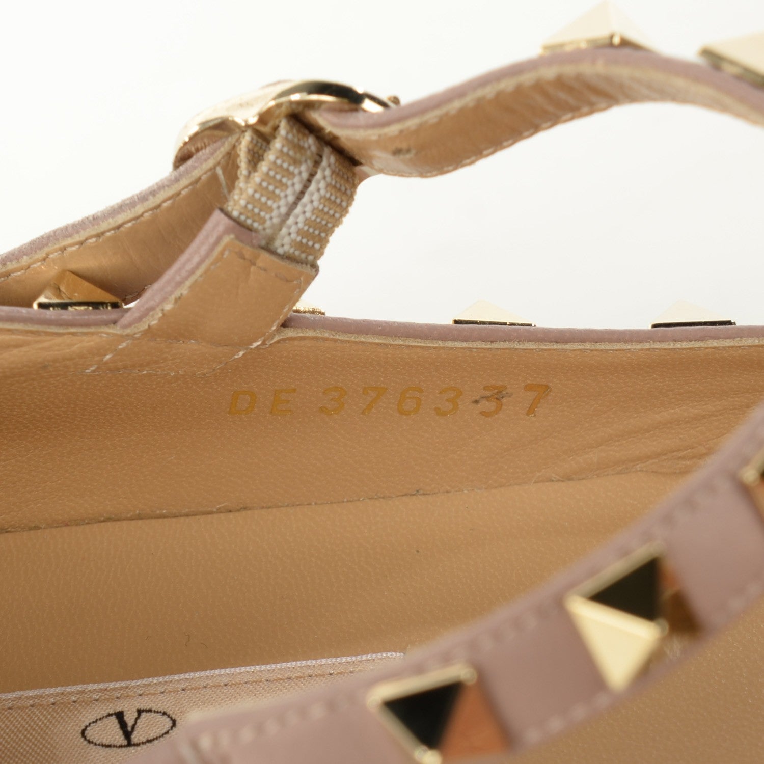 Valentino Garavani Nappa Rockstud Cage Ballerina Flats 37 Marine Poudre 8 of 8