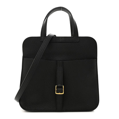 Hermes Taurillon Clemence Halzan 25 Black 1 of 11