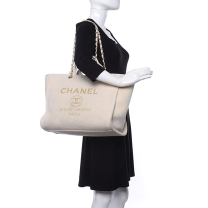 Chanel Lurex Boucle Medium Deauville Tote White 2 of 10