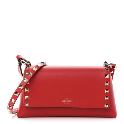 Valentino Garavani Calfskin Rockstud Crossbody Bag Red 1 of 8