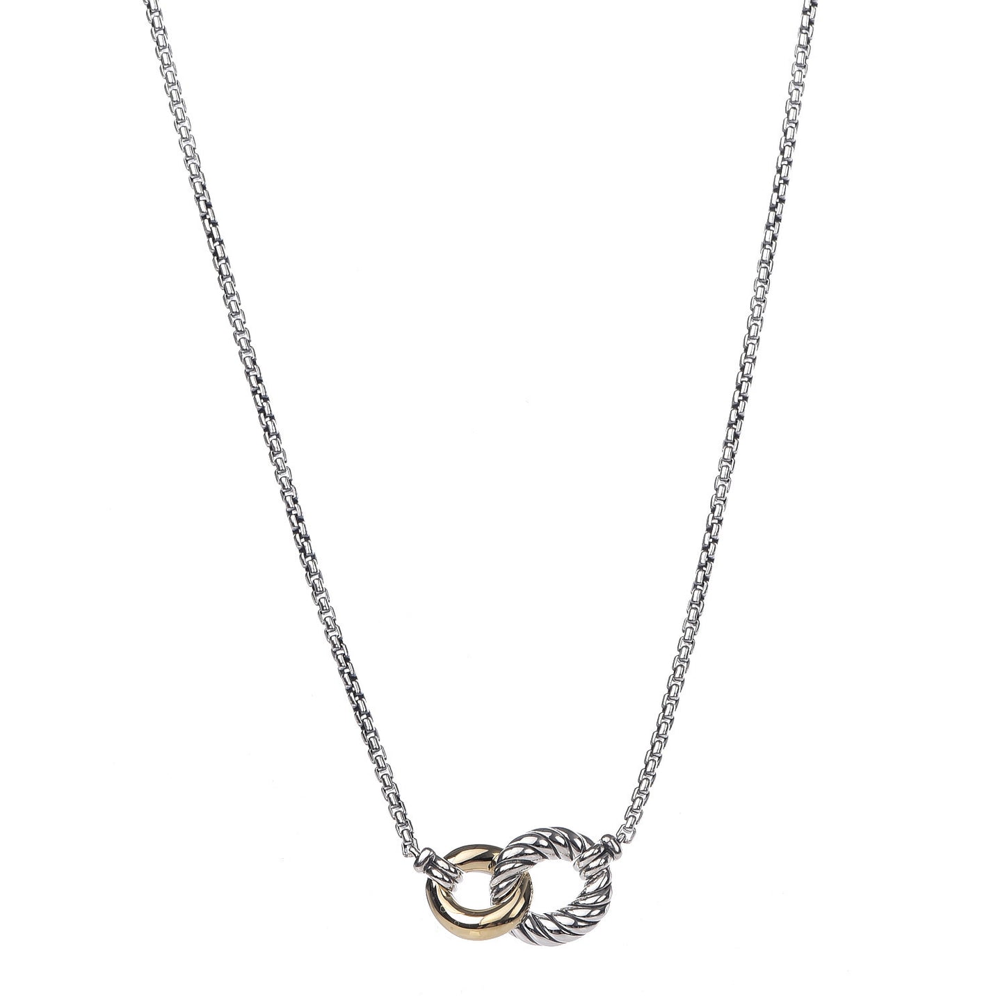 Sterling Silver 18K Yellow Gold Belmont Pendant Necklace