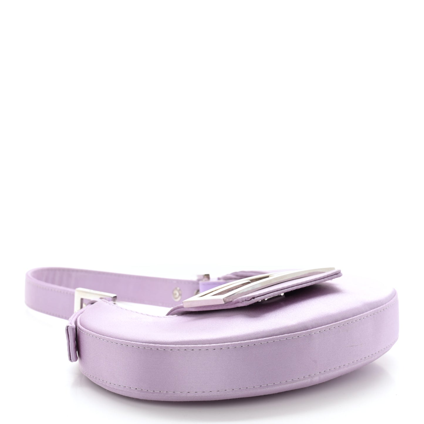 Silk Satin Mini Cookie Hobo Bag Lilla