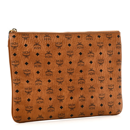 MCM Visetos Medium Crossbody Pouch Cognac 3 of 7
