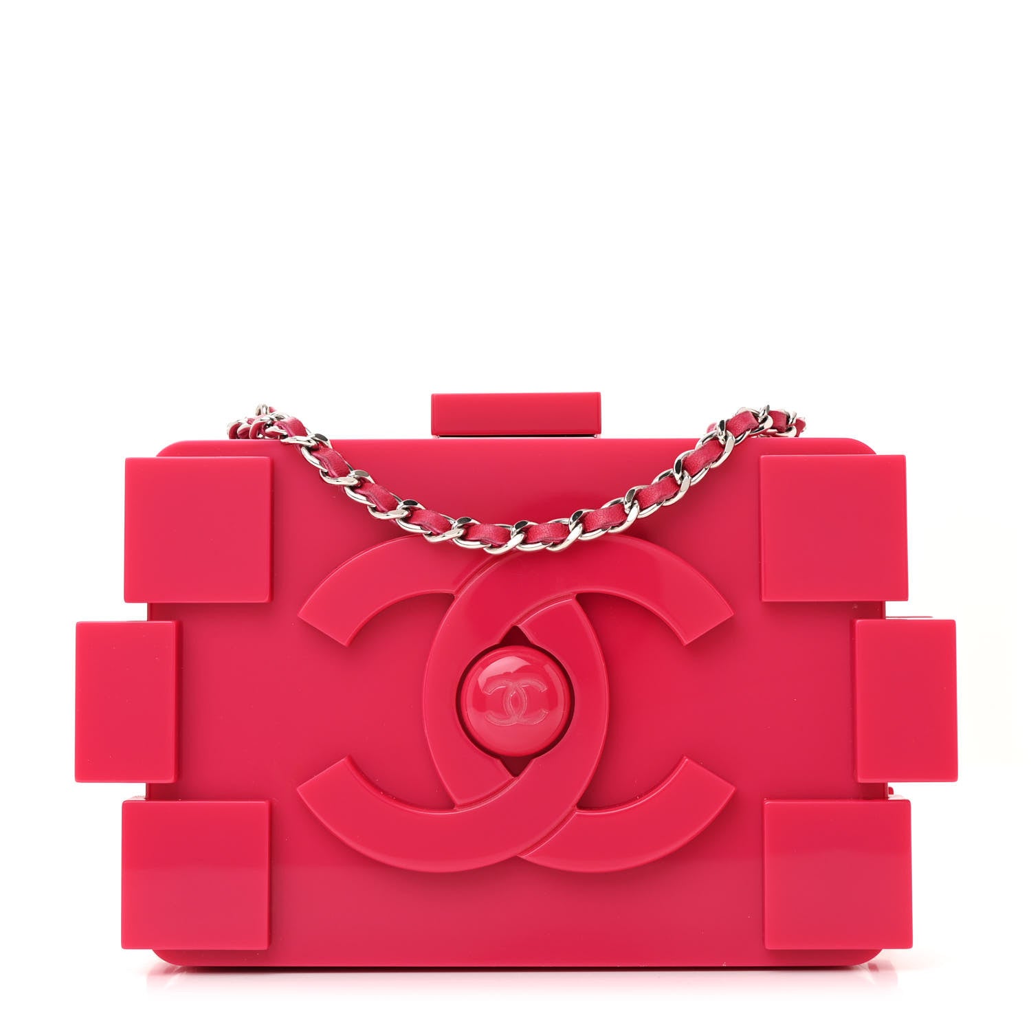 Chanel Plexiglass Boy Brick Lego Clutch Pink 1 of 13