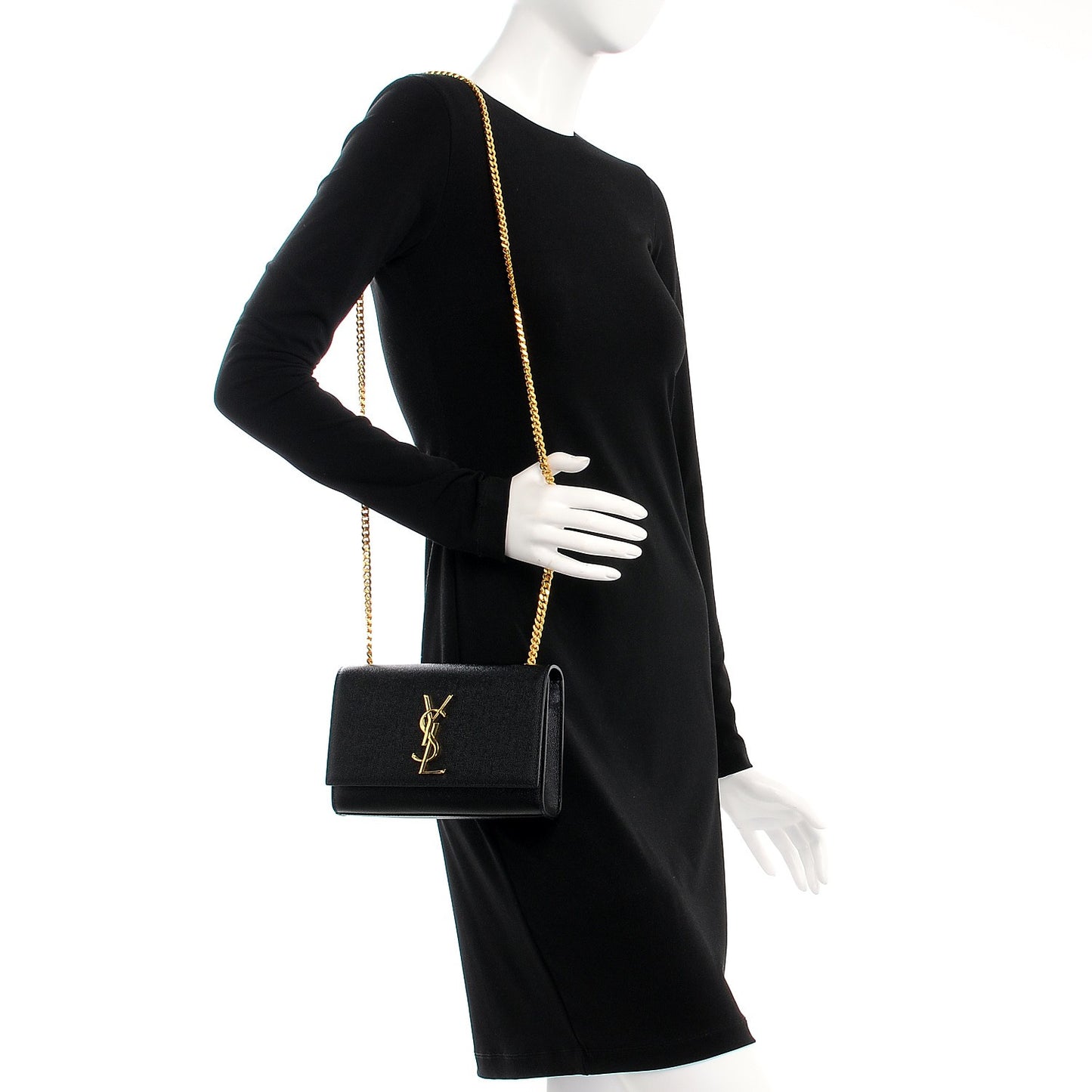 Grain De Poudre Small Monogram Kate Satchel Black