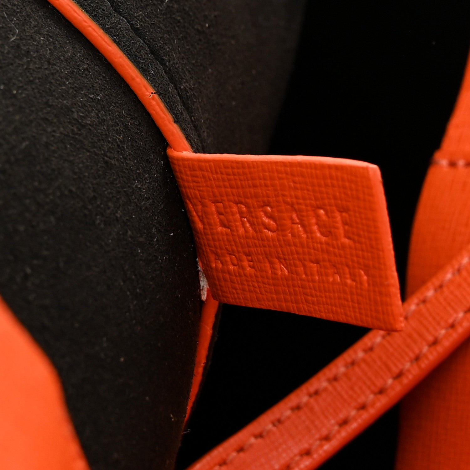 Versace Saffiano Palazzo Medusa Tote Orange 6 of 12