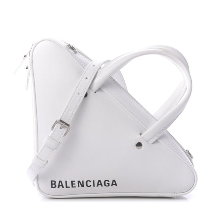 Balenciaga Calfskin XS Triangle Duffle White 1 of 10