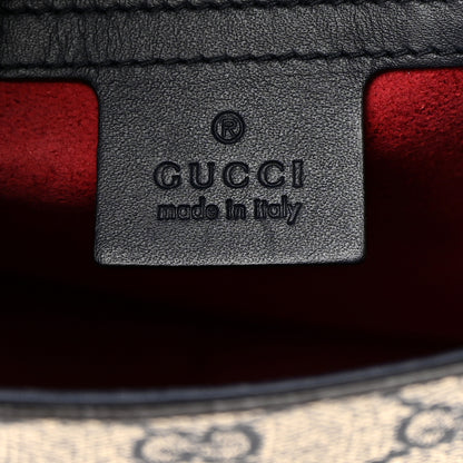 Gucci GG Supreme Monogram Small Messenger Shoulder Bag Beige Blue Navy 6 of 16