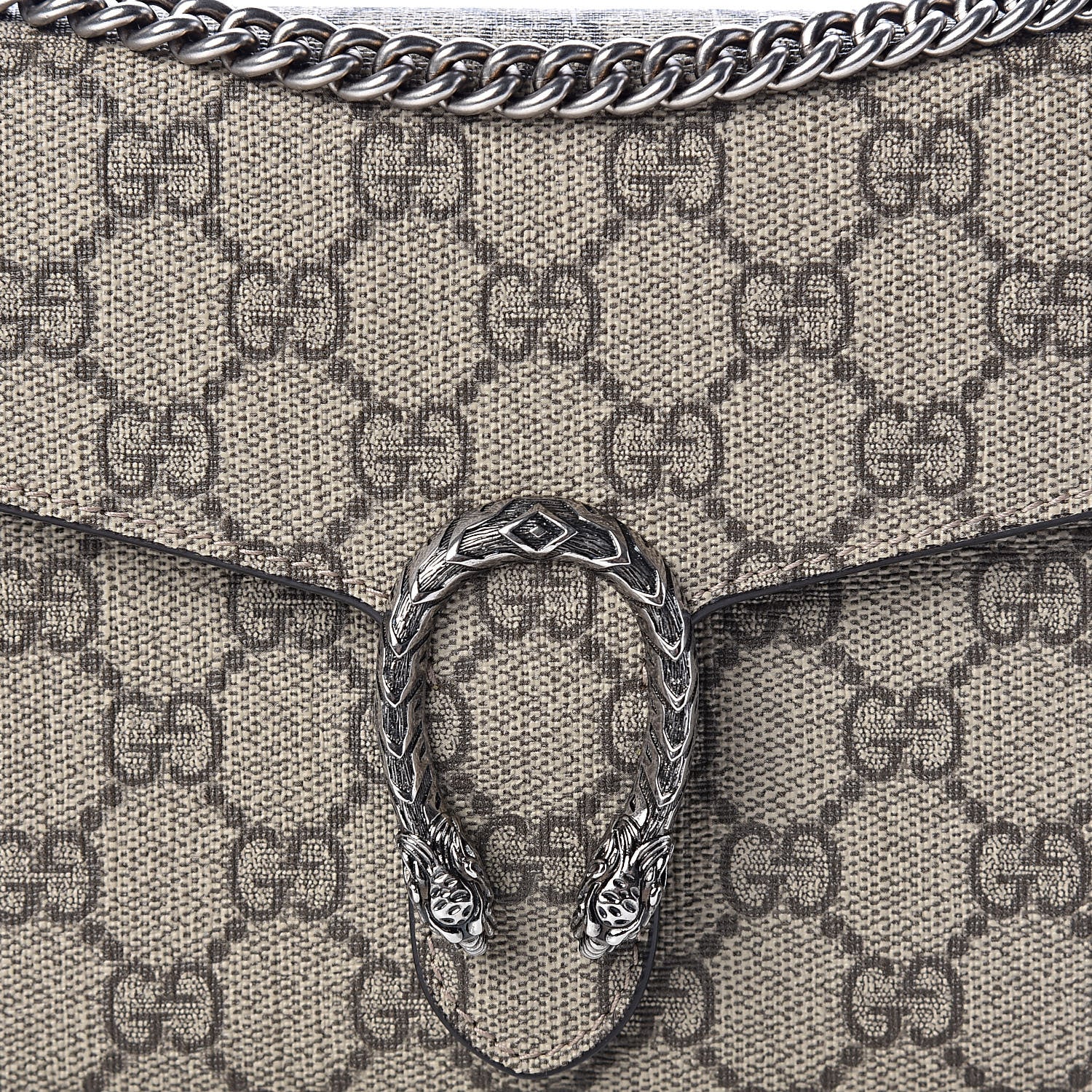 Gucci GG Supreme Monogram Mini Dionysus Chain Wallet Beige Taupe 9 of 11
